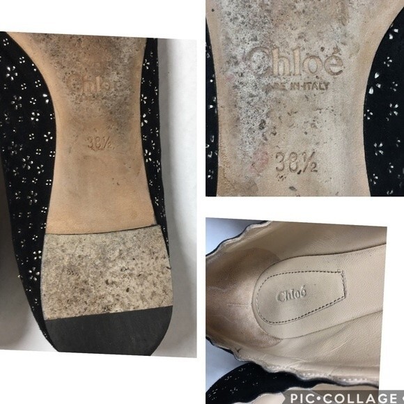Chloé Lauren Embellished Suede Ballet Flats 38.5 - Picture 7 of 8